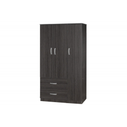 Ντουλάπα τρίφυλλη και πατάρι Zelia pakoworld wenge 90x42x240εκ. (90x42x240εκ)