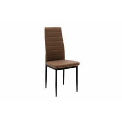 Καρέκλα Parker pakoworld PU cappuccino-μαύρο πόδι 42x48x98εκ