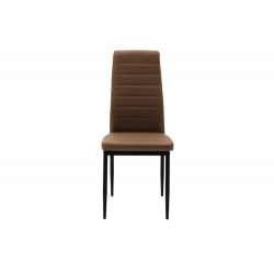 Καρέκλα Parker pakoworld PU cappuccino-μαύρο πόδι 42x48x98εκ