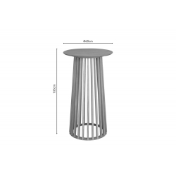 Τραπέζι μπαρ Domonic pakoworld mdf φυσικό Φ60x105εκ