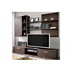 Σύνθετο σαλονιού Salome pakoworld LED wenge 200x41x190εκ