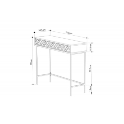 Κονσόλα Elettra pakoworld καρυδί-μαύρο 110x35.5x90εκ