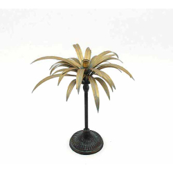 Μεταλλικό Κηροπήγιο "Palm", μαύρο/χρυσό, 45cm