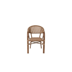 VEGERA RATTAN ΠΟΛΥΘΡΟΝΑ DINING ΑΛΟΥΜΙΝΙΟ & WICKER ΦΥΣΙΚΟ 56x60x84cm