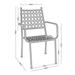 PATON ΠΟΛΥΘΡΟΝΑ ΜΕΤΑΛΛΙΚΗ MESH ΜΑΥΡΗ 54x62x92cm