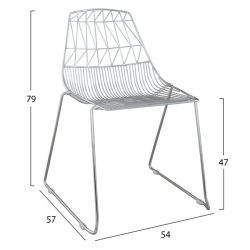 HM8010.10 ICARUS ΚΑΡΕΚΛΑ ΜΕΤΑΛΛΙΚΗ ΑΣΗΜΙ 54X57X79