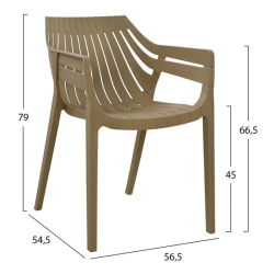 HM8116.07 ΠΟΛΥΘΡΟΝΑ ΠΟΛΥΠΡΟΠΥΛΕΝΙΟΥ ΜΠΕΖ 56,5X54,5X79