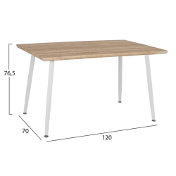 HM10349.02 ΣΕΤ ΤΡΑΠΕΖΑΡΙΑΣ 5ΤΜΧ ΤΡΑΠΕΖΙ 120X70 & ΚΑΡΕΚΛΕΣ TWIST 120x70