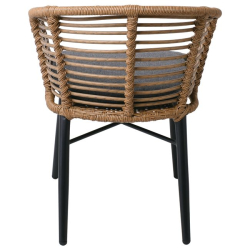 SALSA ALU STACK ΠΟΛΥΘΡΟΝΑ ΜΑΥΡΗ/WICKER ΦΥΣΙΚΟ 59x46x88cm