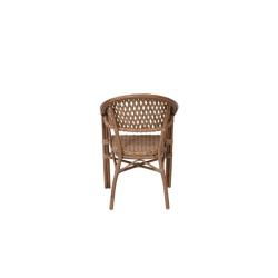 VEGERA RATTAN ΠΟΛΥΘΡΟΝΑ DINING ΑΛΟΥΜΙΝΙΟ & WICKER ΦΥΣΙΚΟ 56x60x84cm