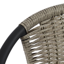 HM5015.01 CAMEL ΠΟΛΥΘΡΟΝΑ ΚΑΡΕΚΛΑ ΓΚΡΙ ΜΕΤΑΛΛΙΚΗ ΜΕ WICKER 53X58X76