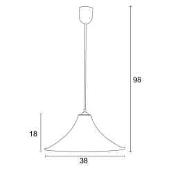 Φωτιστικό μονόφωτο plexiglass φιμέ Ε27 Φ38cm