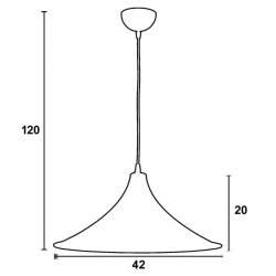 Φωτιστικό μονόφωτο Plexiglass μαύρο/χρυσό Ε27 Φ42cm