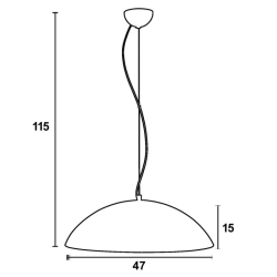 Φωτιστικό μονόφωτο Plexiglass μαύρο/ασημί 3xΕ27 Φ47x15/115cm