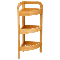 Jabez Ραφιέρα επιδαπέδια 3όροφη bamboo φυσικό 28x16x88cm