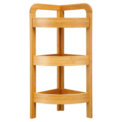 Jabez Ραφιέρα επιδαπέδια 3όροφη bamboo φυσικό 28x16x88cm