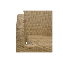 Laura Πολυθρόνα κήπου μέταλλο-pe rattan φυσικό 58x58x90cm