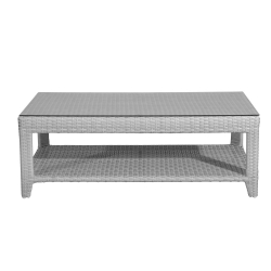 Rattan Βοηθητικό Τραπεζάκι Γκρί (Coffee Table) 100 x 50 x 42(h)cm