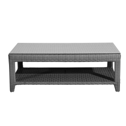 Rattan Βοηθητικό Τραπεζάκι (Coffee Table) Γκρί 130 x 65 x 42(h)cm