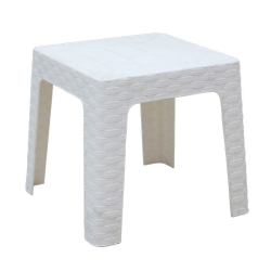 Τραπέζι κήπου Monaco pakoworld PP rattan λευκό 42x42x42εκ